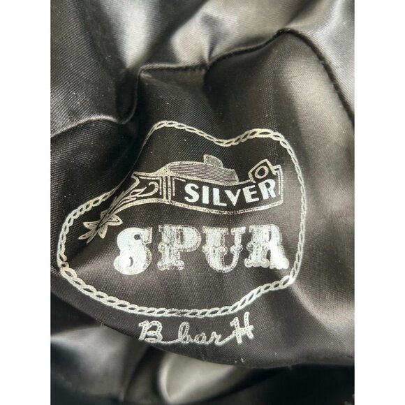 Silver Spur B bar H Cattleman Wool Felt Cowboy Hat in Black - Sz 7 - Picture 7 of 9